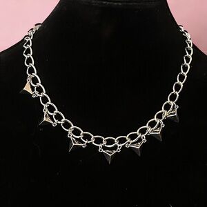 Bijoux Stella pyramid charm necklace and earrings set